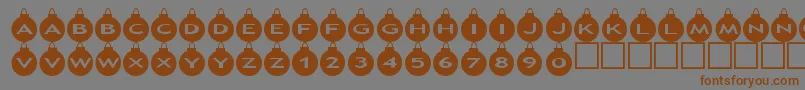 Asxmasballs Font – Brown Fonts on Gray Background