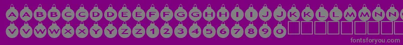 Asxmasballs Font – Gray Fonts on Purple Background