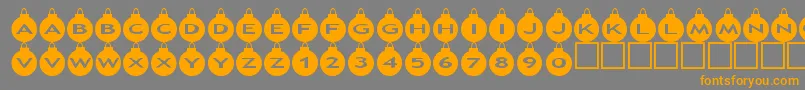 Asxmasballs Font – Orange Fonts on Gray Background