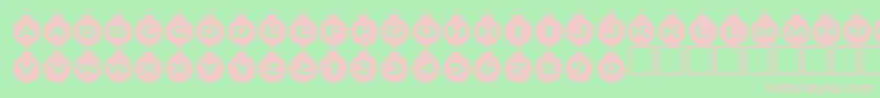 Asxmasballs Font – Pink Fonts on Green Background