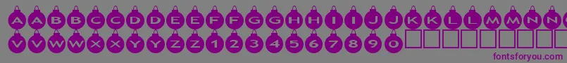 Asxmasballs Font – Purple Fonts on Gray Background