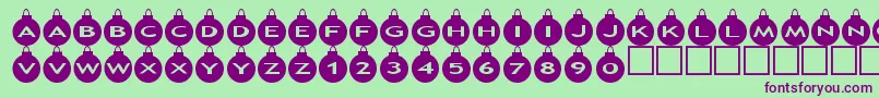 Asxmasballs Font – Purple Fonts on Green Background