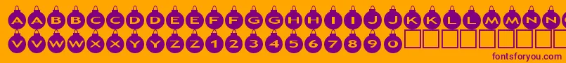 Asxmasballs Font – Purple Fonts on Orange Background