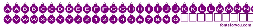 Asxmasballs-fontti – violetit fontit valkoisella taustalla