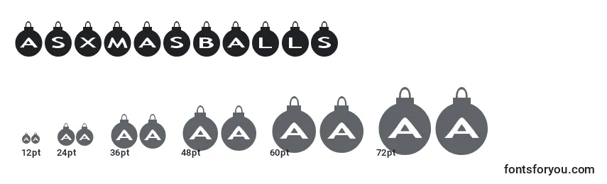 Asxmasballs Font Sizes