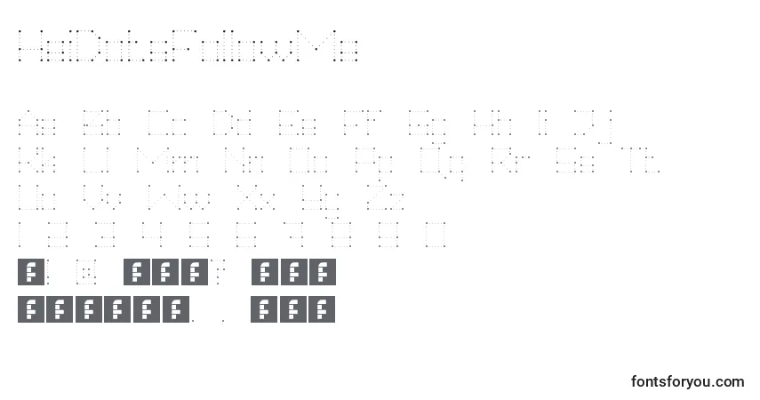 Шрифт HeiDotsFollowMe – алфавит, цифры, специальные символы