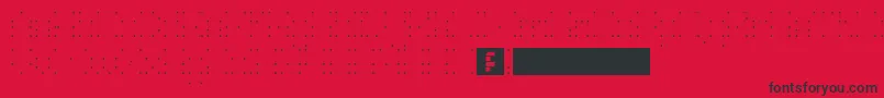 HeiDotsFollowMe Font – Black Fonts on Red Background
