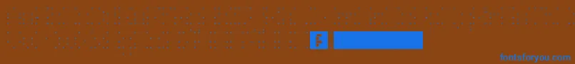 フォントHeiDotsFollowMe – 茶色の背景に青い文字