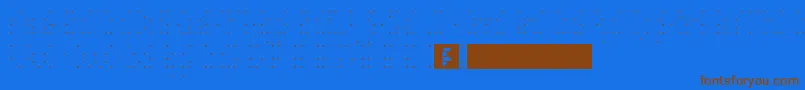 HeiDotsFollowMe Font – Brown Fonts on Blue Background