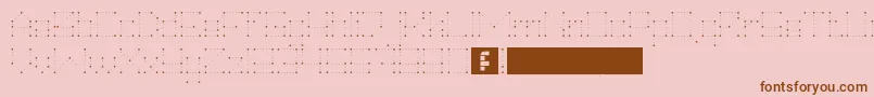 HeiDotsFollowMe Font – Brown Fonts on Pink Background