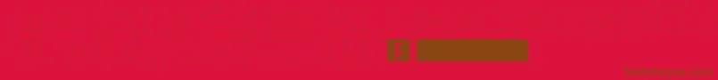 HeiDotsFollowMe Font – Brown Fonts on Red Background
