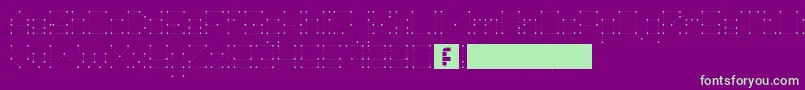 HeiDotsFollowMe Font – Green Fonts on Purple Background