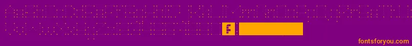 HeiDotsFollowMe Font – Orange Fonts on Purple Background