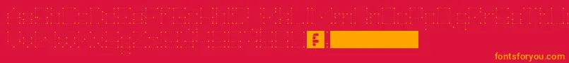 HeiDotsFollowMe Font – Orange Fonts on Red Background