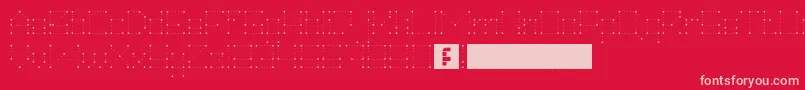 HeiDotsFollowMe Font – Pink Fonts on Red Background