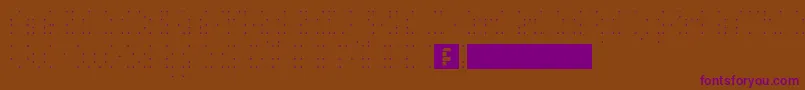 HeiDotsFollowMe Font – Purple Fonts on Brown Background