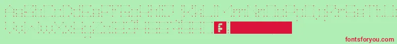 HeiDotsFollowMe Font – Red Fonts on Green Background