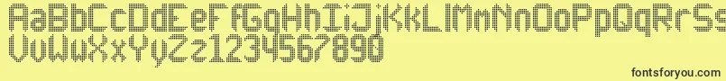 AnotherXDisplayTfb Font – Black Fonts on Yellow Background