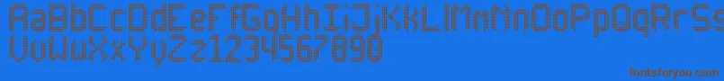 Fonte AnotherXDisplayTfb – fontes marrons em um fundo azul