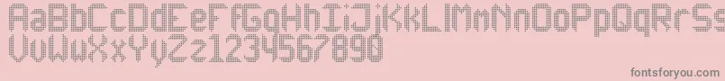 Fonte AnotherXDisplayTfb – fontes cinzas em um fundo rosa