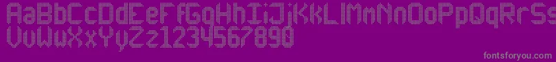 Шрифт AnotherXDisplayTfb – серые шрифты на фиолетовом фоне