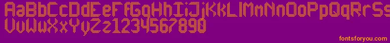 AnotherXDisplayTfb Font – Orange Fonts on Purple Background