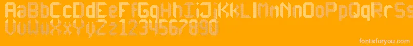 フォントAnotherXDisplayTfb – オレンジの背景にピンクのフォント