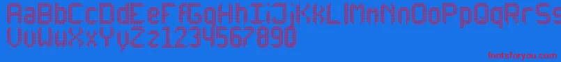 AnotherXDisplayTfb Font – Red Fonts on Blue Background