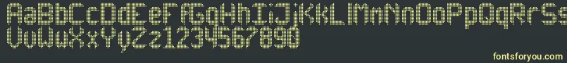 Шрифт AnotherXDisplayTfb – жёлтые шрифты на чёрном фоне