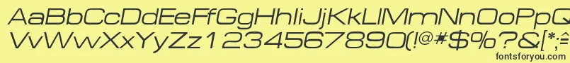 MichaeldbItalic Font – Black Fonts on Yellow Background