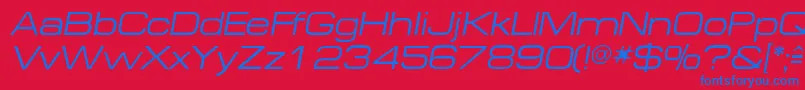 MichaeldbItalic Font – Blue Fonts on Red Background