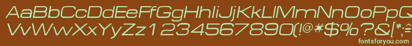 MichaeldbItalic Font – Green Fonts on Brown Background