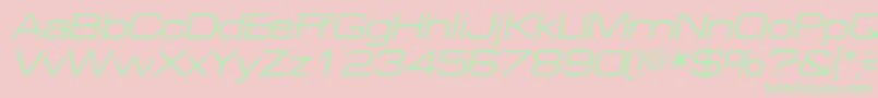 MichaeldbItalic Font – Green Fonts on Pink Background