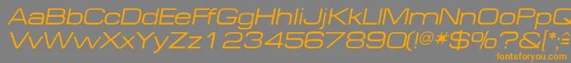 MichaeldbItalic-Schriftart – Orangefarbene Schriften auf grauem Hintergrund