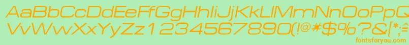 MichaeldbItalic Font – Orange Fonts on Green Background