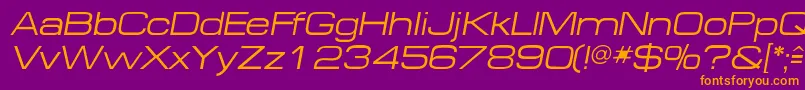 MichaeldbItalic Font – Orange Fonts on Purple Background