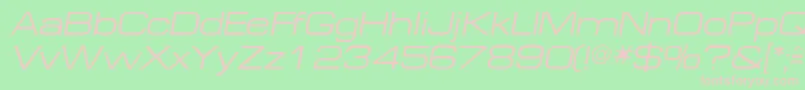 MichaeldbItalic-fontti – vaaleanpunaiset fontit vihreällä taustalla