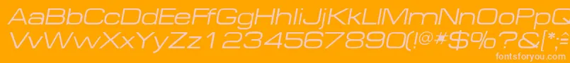 MichaeldbItalic Font – Pink Fonts on Orange Background