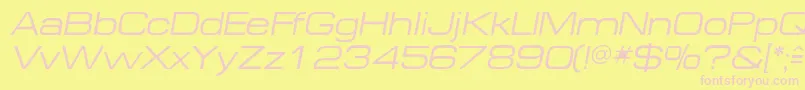 フォントMichaeldbItalic – ピンクのフォント、黄色の背景