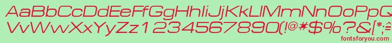 MichaeldbItalic Font – Red Fonts on Green Background