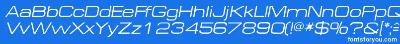MichaeldbItalic Font – White Fonts on Blue Background