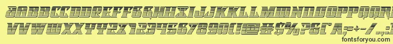 Lifeforcechromeital Font – Black Fonts on Yellow Background