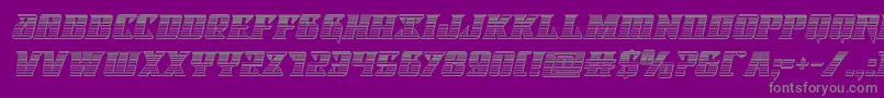 Lifeforcechromeital Font – Gray Fonts on Purple Background