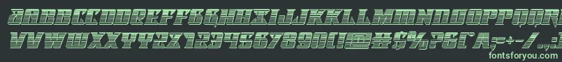 Lifeforcechromeital Font – Green Fonts on Black Background