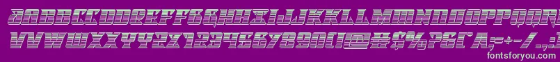 Lifeforcechromeital Font – Green Fonts on Purple Background