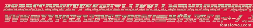 Lifeforcechromeital Font – Green Fonts on Red Background