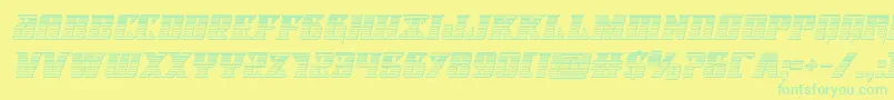 Lifeforcechromeital Font – Green Fonts on Yellow Background