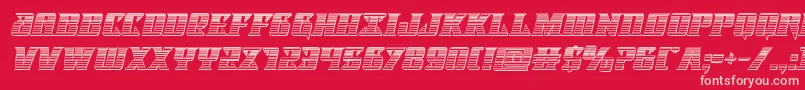 Lifeforcechromeital Font – Pink Fonts on Red Background