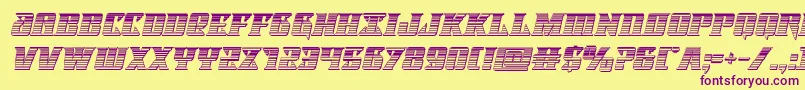 Lifeforcechromeital Font – Purple Fonts on Yellow Background