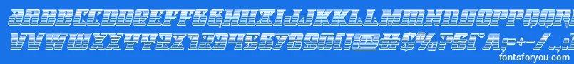 Lifeforcechromeital Font – White Fonts on Blue Background